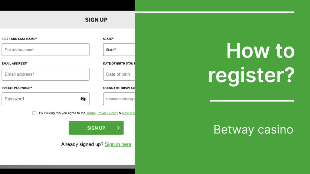 How to register on the Betway website?