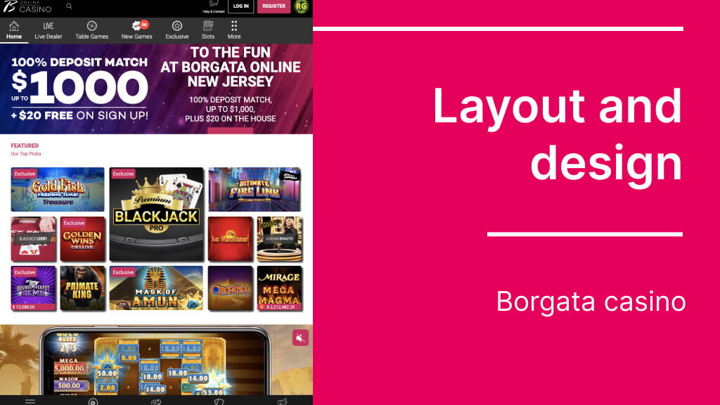 Borgata Layout and design