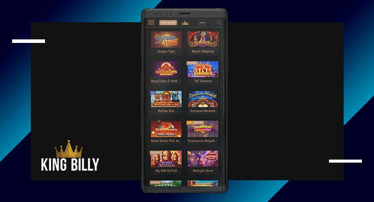 King Billy Casino Mobile App