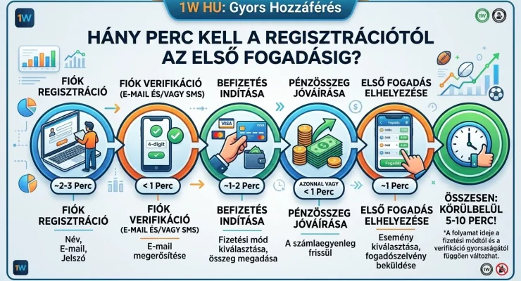 1W HU: Gyors Hozzáférés - Hány Perc Kell a Regisztrációtól az Első Fogadásig